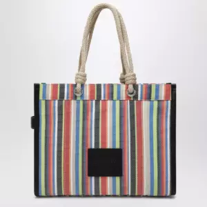 Marc Jacobs Large rainbow-striped mesh tote bag