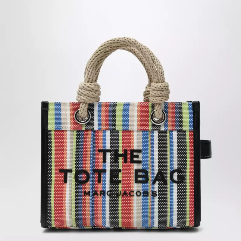 Marc Jacobs Small rainbow-striped mesh tote bag