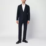 Tagliatore Single-breasted blue wool and cashmere suit
