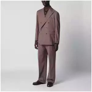 Tagliatore Taupe double-breasted wool suit