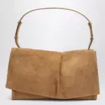 Christian Louboutin Baggy small beige shoulder bag in suede