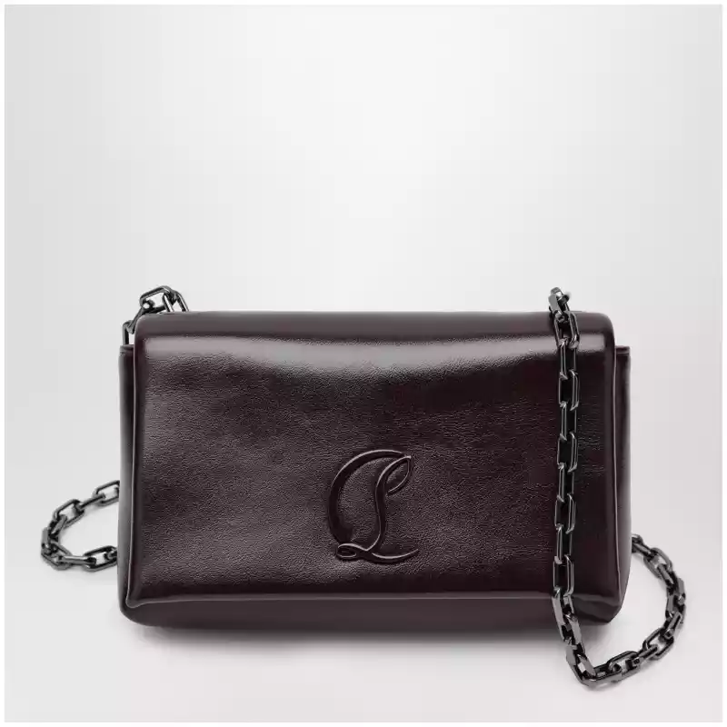 Christian Louboutin Loubi 54 large flap shoulder bag Burgundy