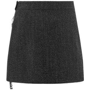 Courreges Zipped Caviar Mini Skirt