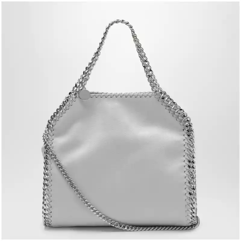 371223WP0688_S_STELL-1705.a-1 Stella McCartney Pearl grey Falabella mini tote bag