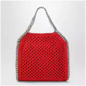 Stella McCartney Red Falabella Mini tote bag in mesh