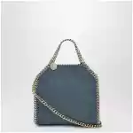Stella McCartney Falabella micro tote bag in vegan leather blue