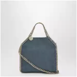 Stella McCartney Falabella micro tote bag in vegan leather blue