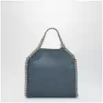 Stella McCartney Falabella micro tote bag in vegan leather blue