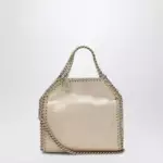 Stella McCartney Gold metallic micro Falabella tote bag