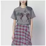 Vivienne Westwood Grey mélange T-shirt with logo print
