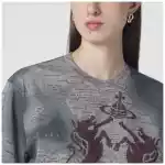 Vivienne Westwood Grey mélange T-shirt with logo print