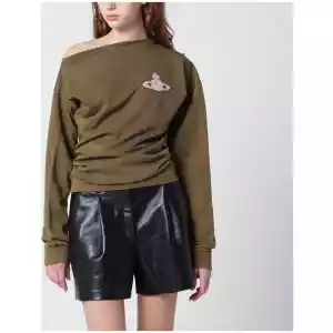 Vivienne Westwood Green Hebo sweatshirt with Orb logo