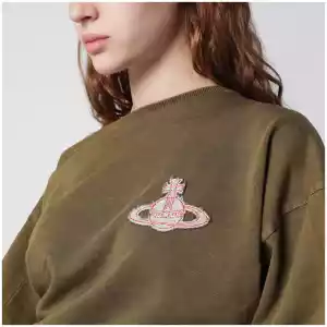 Vivienne Westwood Green Hebo sweatshirt with Orb logo