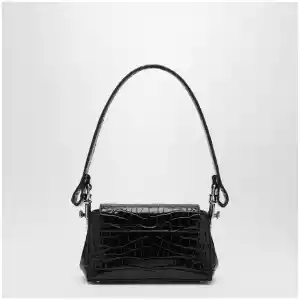 Vivienne Westwood Black Hazel bag in croc-effect patent leather