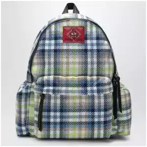 Vivienne Westwood Medium backpack with George check pattern and logo