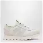 Moncler Pacey2 sneaker in beige canvas and leather