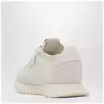 Moncler Pacey2 sneaker in beige canvas and leather