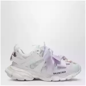 Balenciaga Track Bow sneakers in mixed materials, white and pink