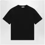 The Row Black cotton short-sleeve crewneck T-shirt