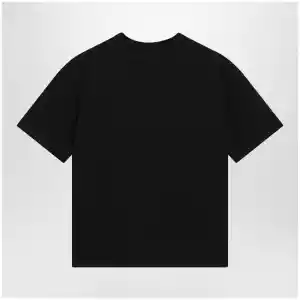 The Row Black cotton short-sleeve crewneck T-shirt