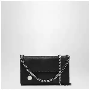 Stella McCartney Falabella crossbody wallet bag in black