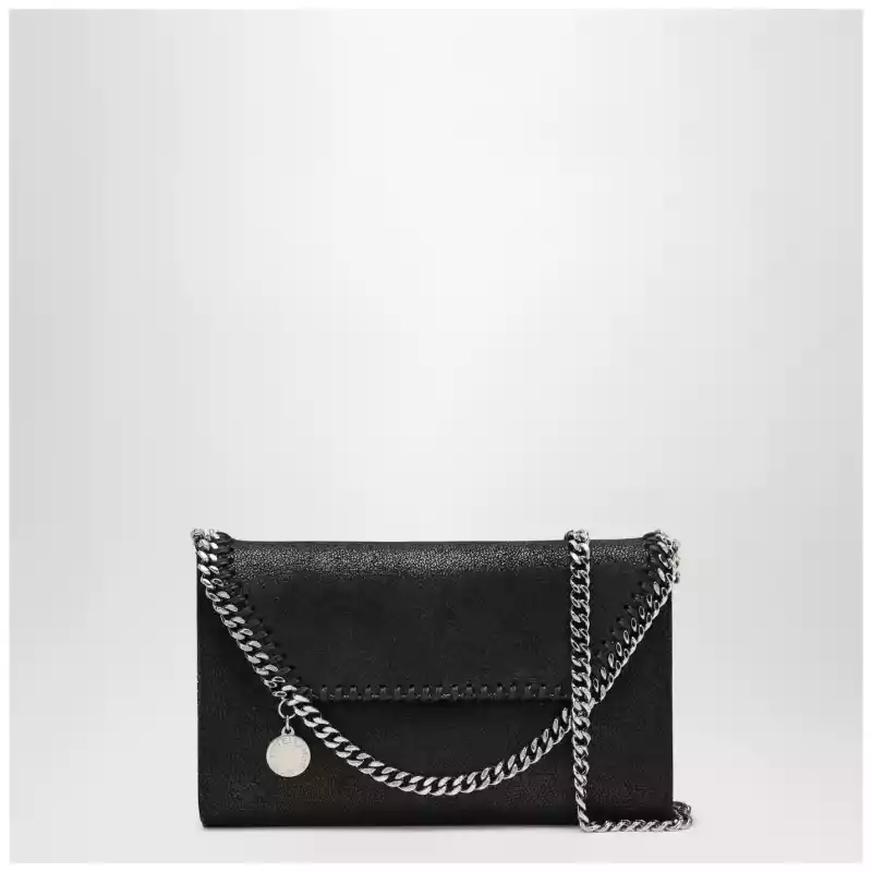 Stella McCartney Falabella crossbody wallet bag in black