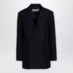 Valentino Navy blue double-breasted jacket Toile Iconographe