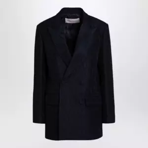 Valentino Navy blue double-breasted jacket Toile Iconographe