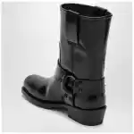 Valentino Garavani Black leather Biker Rockstud low boot