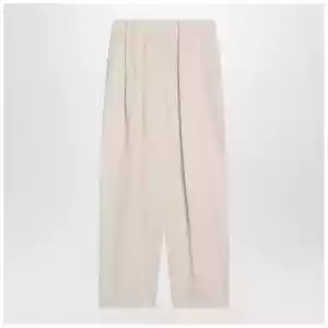 Stella McCartney Wide butter-coloured pants in linen blend