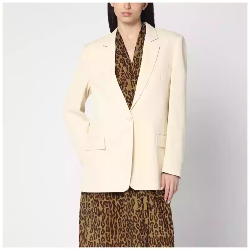 Stella McCartney Single-breasted jacket in butter colour