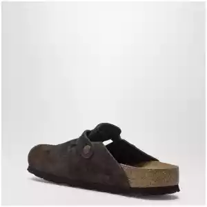 Brown suede Boston clogs by Birkenstock