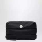 Moncler Caradoc beauty case in quilted black nylon