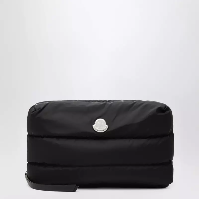 Moncler Caradoc beauty case in quilted black nylon