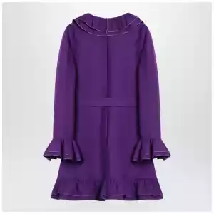 Valentino Purple wool and silk mini dress