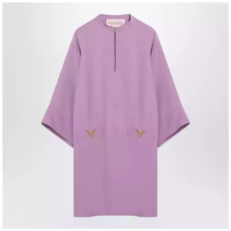 Valentino Lilac silk mini dress
