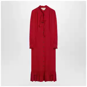 Valentino Red dress with ruffled bow
