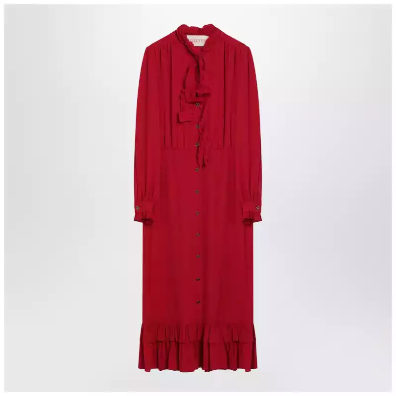 Valentino Red dress with ruffled bow