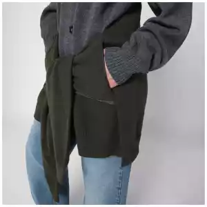 Stella McCartney Grey/dark green cardigan with crossed sleeves