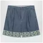 Valentino Blue bermuda short with jacquard bottom