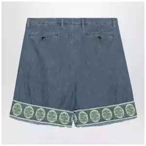 Valentino Blue bermuda short with jacquard bottom