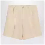 Valentino Butter-coloured Bermuda shorts with turn-ups