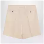 Valentino Butter-coloured Bermuda shorts with turn-ups