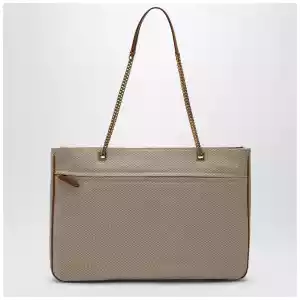 Valentino Garavani Large Viva Superstar Bag in Natural/Spice Canvas