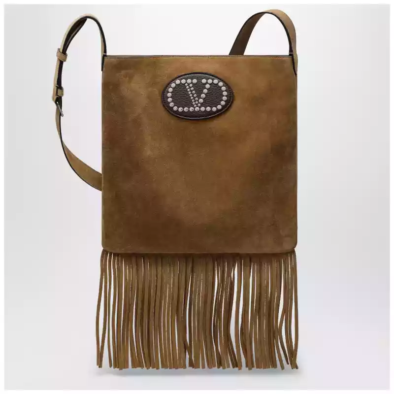 Valentino Garavani Beige suede Nellcôte bag