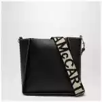 Stella McCartney Square black crossbody bag with logo