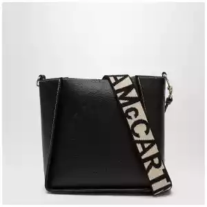 Stella McCartney Square black crossbody bag with logo