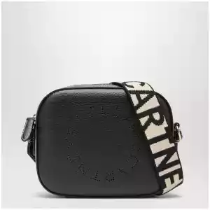 Stella McCartney Black Camera Bag With Perforated Logo