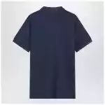 Polo Ralph Lauren Navy mélange cotton Custom Slim-Fit polo shirt