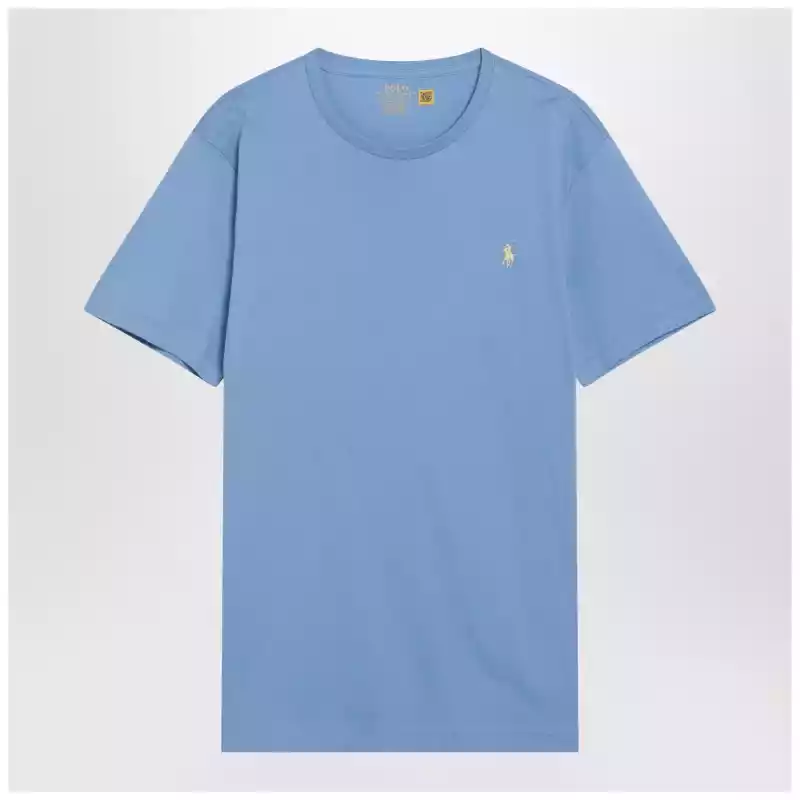 Polo Ralph Lauren Light blue cotton Custom Slim-Fit T-shirt